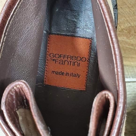 Goffredo Fantini Italian Suede lace-up Ankle Boots Two-Tone - Picture 7 of 8